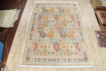 Vintage Garden Design Distressed Heat-Set Area Rugs