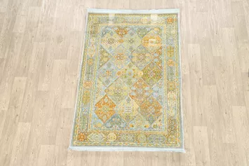 Vintage Garden Design Distressed Heat-Set Area Rugs
