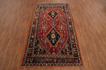 Vintage Kashkoli Nafar Vegetable Dye Persian Rug 5x10