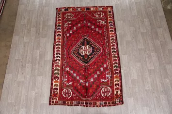 Geometric Shiraz Red Persian Area Rug 5x9