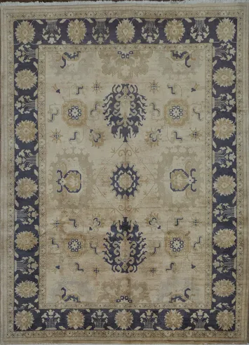 Antique Look Geometric Sultanabad Persian Area Rug 7x10