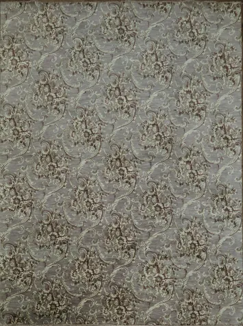 Luxurious Brown Rug with Detailed Paisley Patterns for Living Spaces 9x12