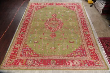 Antique Pre-1900 Oushak Turkish Area Rug 13x16 Large