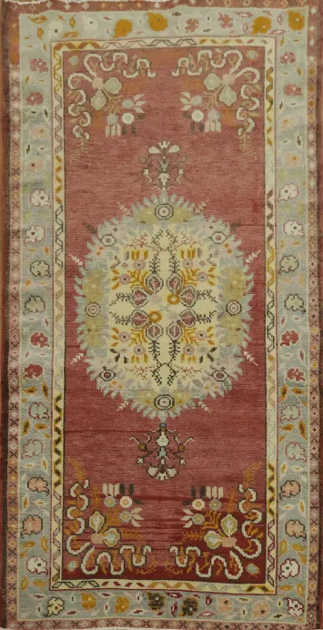 Geometric Red Anatolian Turkish Area Rug 3x6