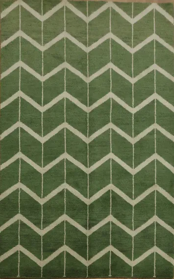 Green Moroccan Trellis Area Rug 5x8