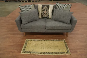 Geometric Anatolian Turkish Area Rug 2x4