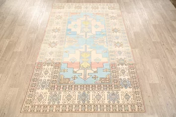 Vintage-Inspired Bohemian Rug with Elegant Geometric Patterns 4x7