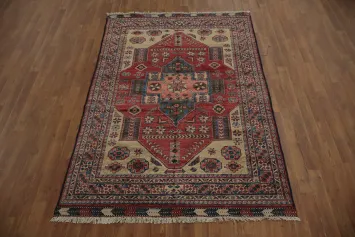 Vegetable Dye Super Kazak Oriental Area Rug 5x7