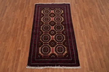 Tribal Geometric Balouch Oriental Rug 3x6