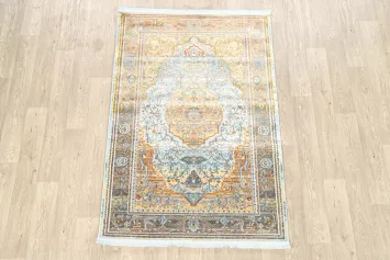 Vintage Style Floral Distressed Heat-Set Area Rugs