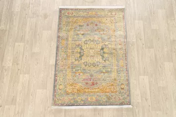 Vintage Style Floral Distressed Heat-Set Area Rugs