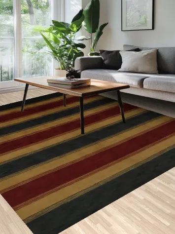 Multicolored Striped Gabbeh Area Rug 8x10 for Classic Interiors