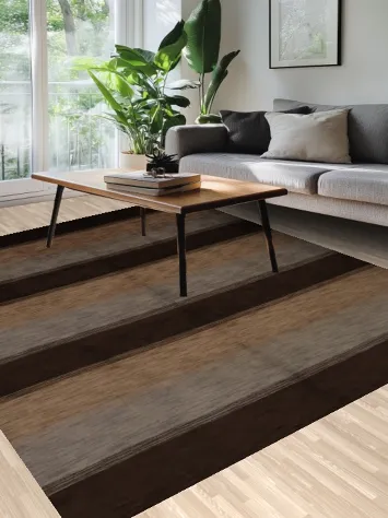 Elegant Earthy Striped Gabbeh Area Rug 8x10 for Every Room