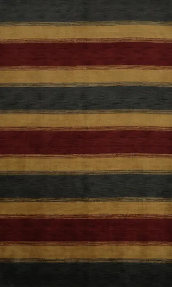 Stylish Striped Gabbeh Area Rug 6x9 in Neutral Earthy Tones