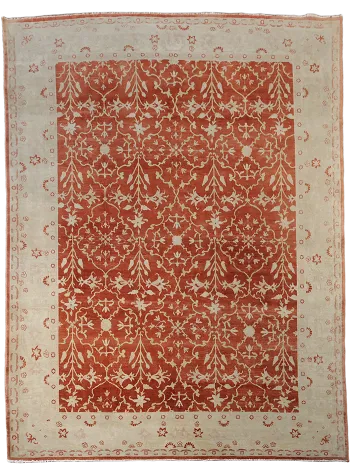 Vegetable Dye All-Over Oushak Egyptian Area Rug 8x11