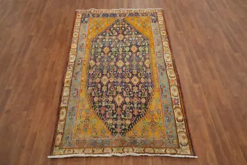 Antique Vegetable Dye Kashkoli Persian Area Rug 5x8