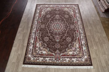 Floral Medallion Tabriz Turkish Area Rug 8x11