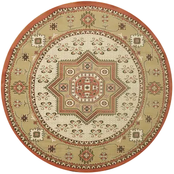 Geometric Kazak Turkish Round Area Rug 6x6