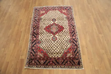 Handmade Wool Geometric Koliaei Persian Rug 3x5