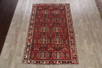 Antique Garden Design Bakhtiari Persian Area Rug 6x10