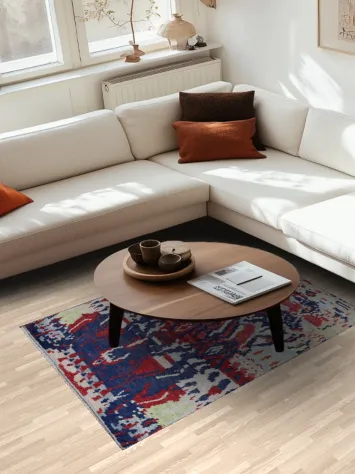 Artisan Crafted Abstract Rug with Vibrant Color Palette 4x6