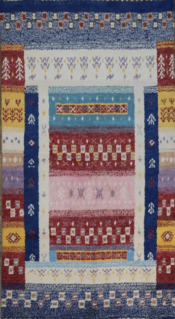 Tribal Patchwork Moroccan Area Rug 5x9