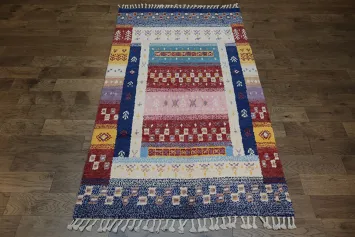 Tribal Patchwork Moroccan Area Rug 5x9