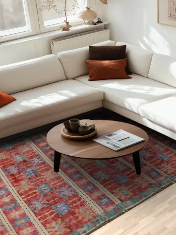 Geometric Plush Shaggy Moroccan Area Rug 6x10