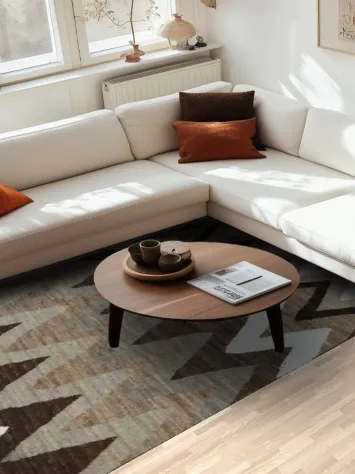 Thick Plush Chevron Shaggy Moroccan Area Rug 6x9