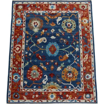 Floral Vegetable Dye Oushak Turkish Area Rug 8x10