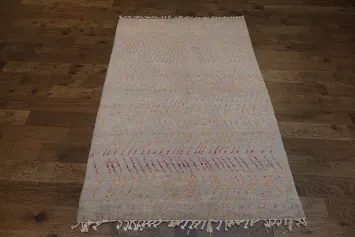 Chic Contemporary Gray Rug with Intricate Zigzag Lines for Living Area 5x8