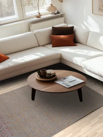 Chic Contemporary Gray Rug with Intricate Zigzag Lines for Living Area 5x8