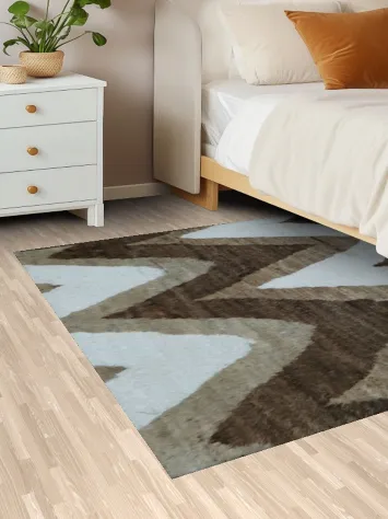 Modern Zigzag Neutral Rug for Elegant Living Spaces 5x8