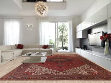 Antique 100% Vegetable Dye Heriz Persian Rug 13x23