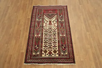 Geometric Balouch Afghan Oriental Rug 3x6