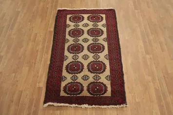 Geometric Balouch Afghan Oriental Rug 3x6