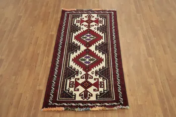 Geometric Balouch Afghan Oriental Rug 3x6