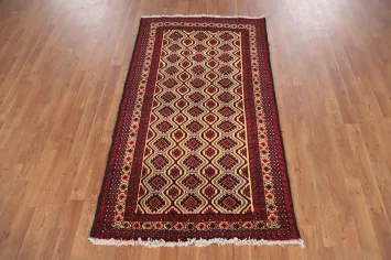 All-Over Geometric Balouch Oriental Rug 3x6