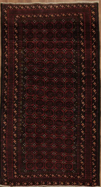 Chic Afghan-Inspired Rug in Rich Earthy Tones and Designs 3x6