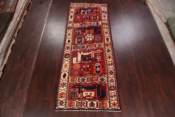 Geometric Red Lori Persian Runner Rug 5x12