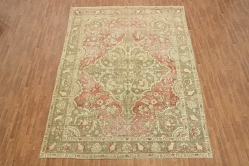 Pre-1900 Antique Vegetable Dye Tabriz Persian Area Rug 9x12