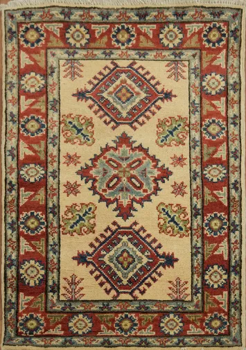 Geometric Super Kazak Oriental Area Rug 2x3