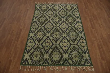 Luxurious Diamond Pattern Moroccan Oriental Area Rug 5x8