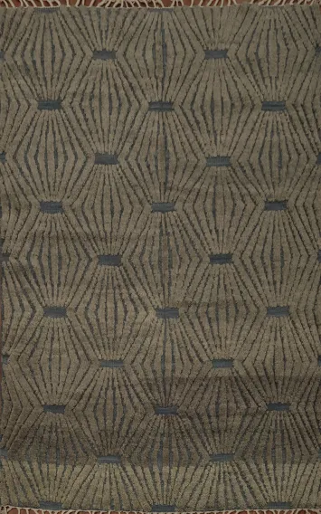 Artisan Designed Moroccan Area Rug 6x8 with Subtle Geometric Flair