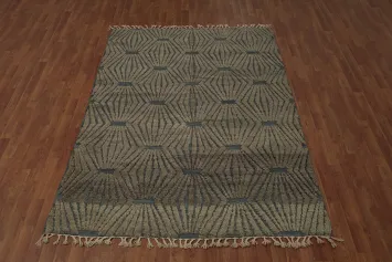 Artisan Designed Moroccan Area Rug 6x8 with Subtle Geometric Flair