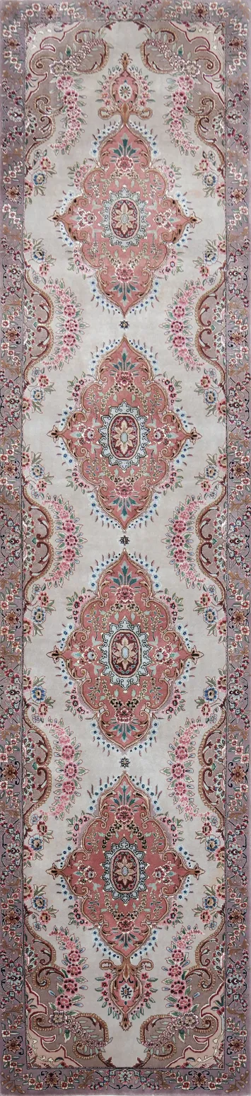 Luxury Super Fine Tabriz Persian Runner Rug 3x12 ft