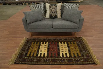 Tribal Sumak Kilim Hand-Woven Persian Area Rug 3x6