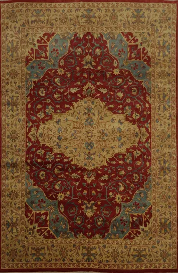 Classic Decorative Heriz Serapi Area Rug 8x10 with Timeless Design