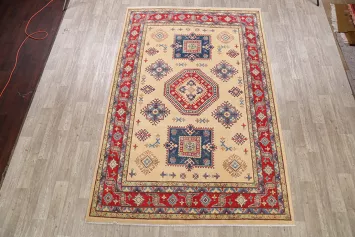 Geometric Super Kazak Oriental Area Rug 7x10