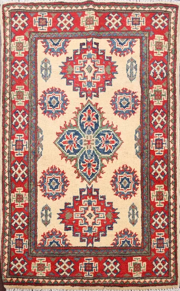 Geometric Super Kazak Oriental Area Rug 2x3